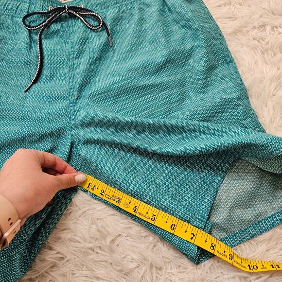 Ted Baker Men's Blue Patterned Swim Trunk Shorts Sz 3/M Beach Nautical Preppy - Picture 7 of 8
